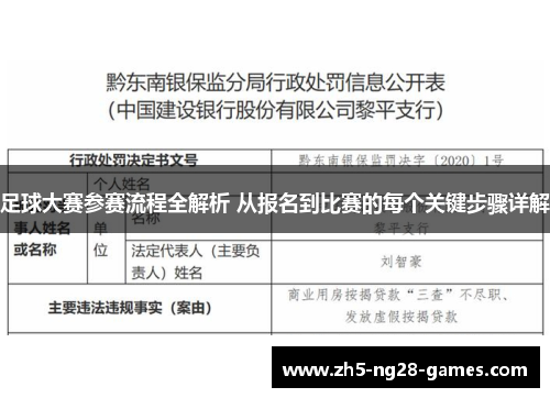 足球大赛参赛流程全解析 从报名到比赛的每个关键步骤详解